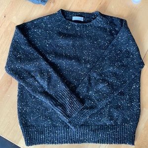 Margaret Howell 2019 Donegal Crewneck Wool Black Sweater - Size 10 / Small